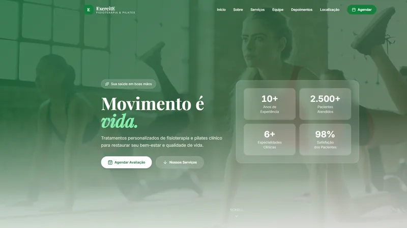 Exercite Pilates class booking site built by NTK Digital
